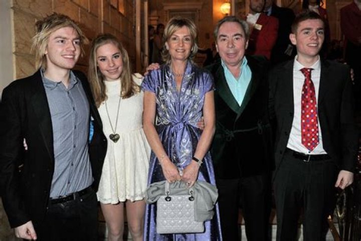 Andrew Lloyd Webber family: Wives Sarah Hugill, Sarah Brightman, Madeleine Gurdon and children