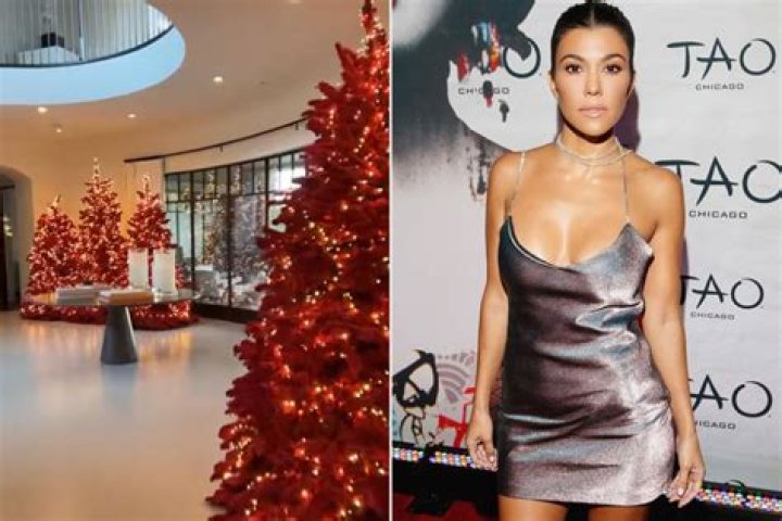 
Kourtney Kardashian Shows Off Red Christmas Trees as She Teases Her Holiday Decor 