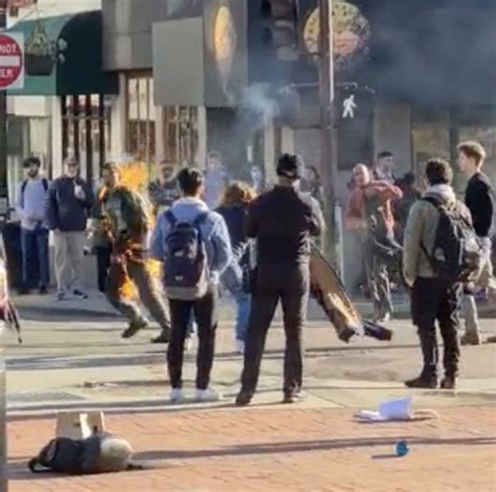 
Police investigate man who set himself on fire outside UC Berkeley’s Sproul Plaza 