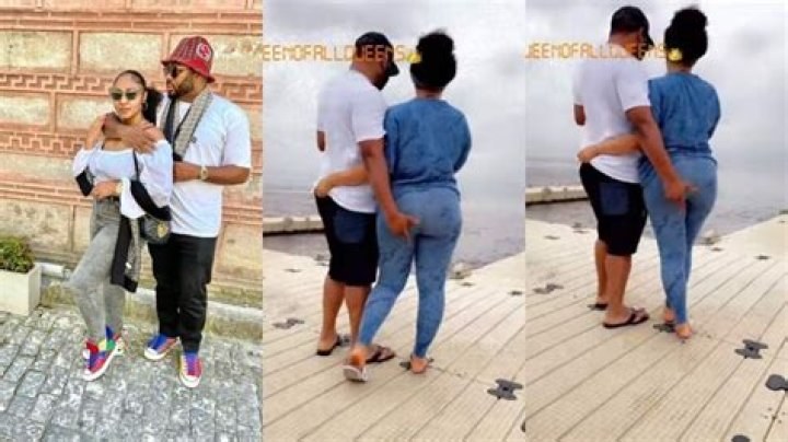 
“This Is Peace Of Mind” Reactions As Olakunle Churchill Enjoys His Wife, Rosy Meurer’s Massive Backside 