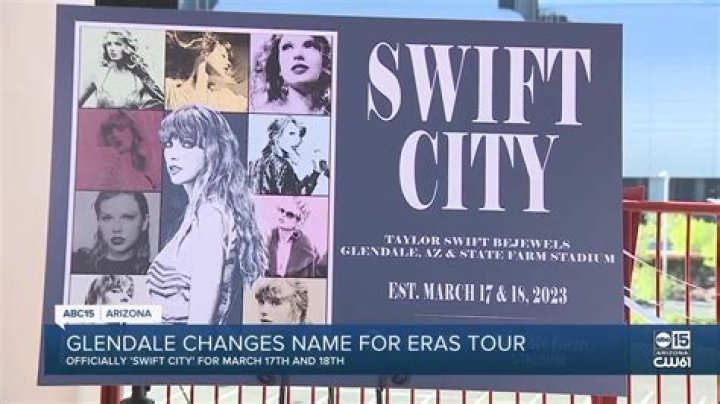 
What is Glendale changing its name to? Mayor announces name change in honor of Taylor Swift Eras Tour 
